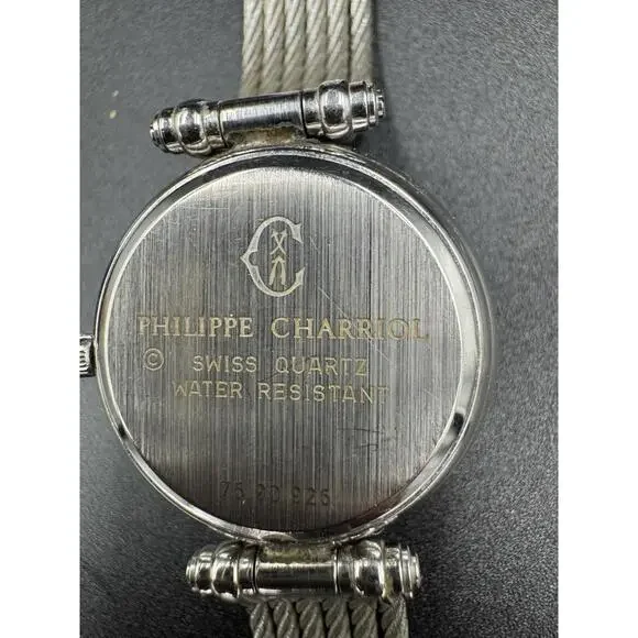 Philippe Charriol Watch Men's Wire Celtic Swiss Made Silver & Gold Colored Quart